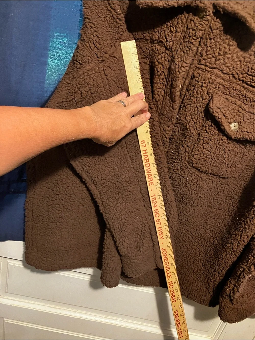 32 Degrees Brown Sherpa Shacket Jacket M/L
